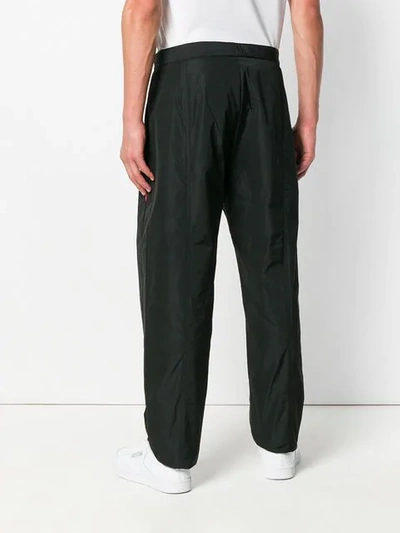 logo tag straight-leg trousers