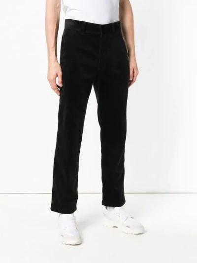 AMI ALEXANDRE MATTIUSSI STRAIGHT FIT TROUSERS - 黑色