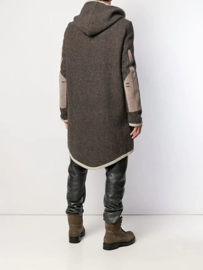 Shop Rick Owens Slab Coat In Brown