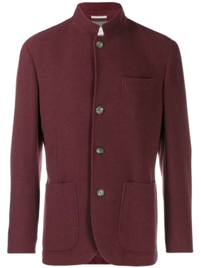 Shop Brunello Cucinelli Single Breasted Jacket In Red