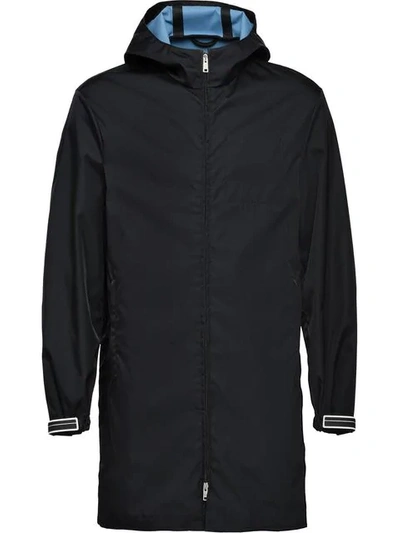 Shop Prada Nylon Gabardine Raincoat In Black