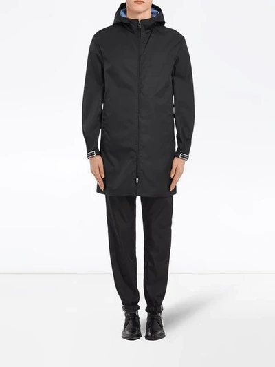 Shop Prada Nylon Gabardine Raincoat In Black