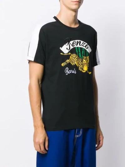 Shop Kenzo Tiger-print T-shirt In Black