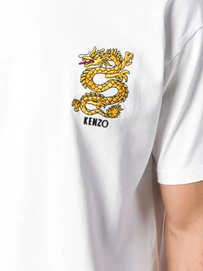 Shop Kenzo Dragon T In White