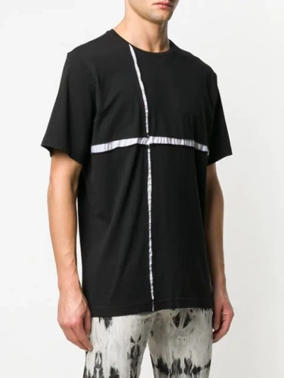 Shop Diesel Black Gold Contrasting Inlay Oversized T In Black
