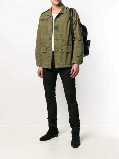 SAINT LAURENT MILITARY PARKA JACKET - 绿色