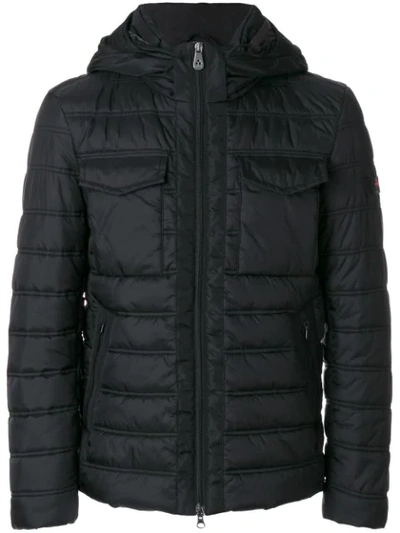 Shop Peuterey Padded Hooded Jacket In Black