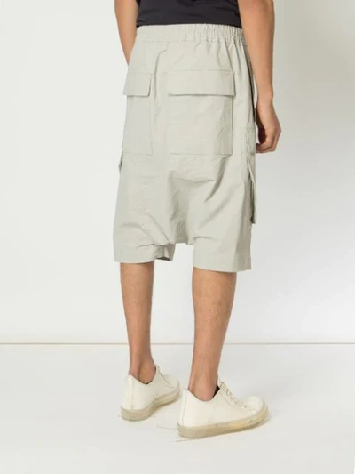 Shop Rick Owens Drop Crotch Shorts In Grey