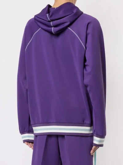 Shop A(lefrude)e Embroidered Logo Hoodie In Purple
