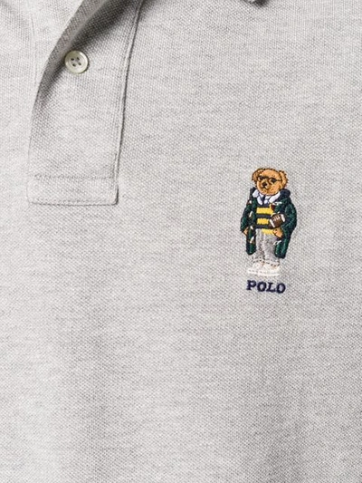 Shop Polo Ralph Lauren Teddy Bear Polo Shirt In Grey