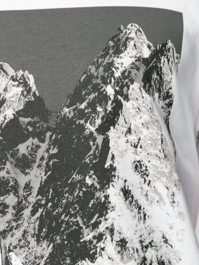 MONCLER 山峰印花T恤 - 白色