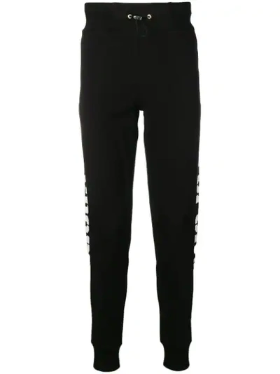 Shop Plein Sport Skinny Track Pants In 0201 Black / White