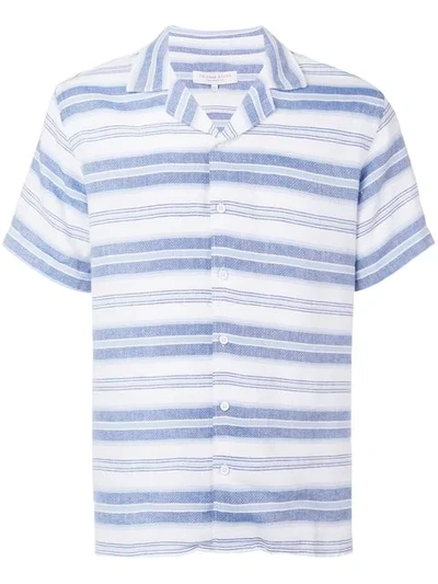Shop Orlebar Brown Hemd Mit Streifen In Blue