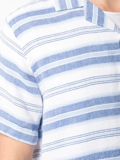 ORLEBAR BROWN 条纹休闲衬衫 - 蓝色