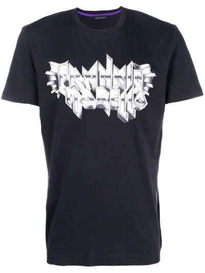 Shop Frankie Morello Branded T-shirt - Black