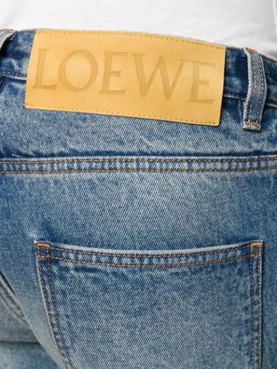 Shop Loewe Faded Effect Jeans In Blue