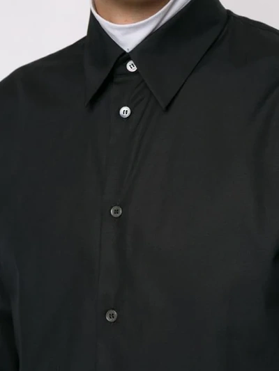 Shop N°21 Pointed Collar Button Down Shirt In Black