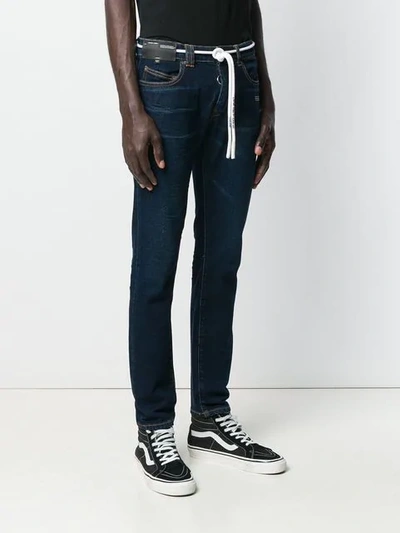 Shop Off-white Classic Skinny Jeans In Blue