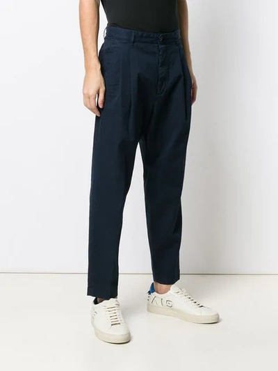Shop Dsquared2 Cropped Chino Trousers - Blue