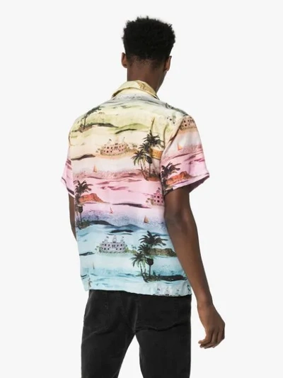 Shop Amiri Beach Print Shirt - Multicolour
