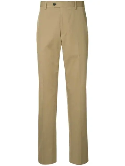 Shop Gieves & Hawkes Straight-leg Trousers In Brown