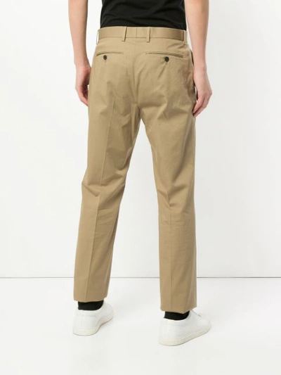 Shop Gieves & Hawkes Straight-leg Trousers In Brown