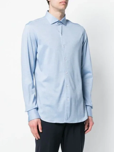 Shop Orian Plain Button Down Shirt - Blue