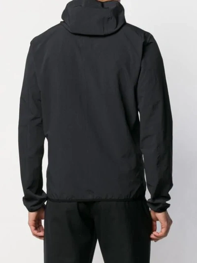 Shop Herno Zipped Hooded Jacket In Black