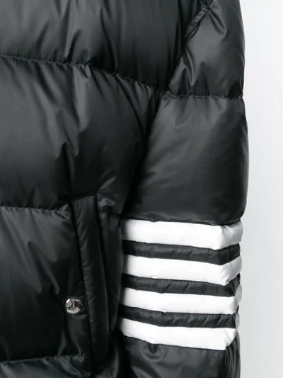 Shop Thom Browne 4-bar Matte Nylon Bomber In Black