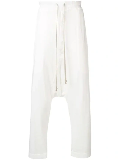 Shop Rick Owens Drkshdw Drop-crotch Trousers - White