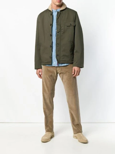 Shop Universal Works Lined Military Jacket - Green