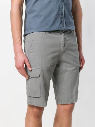 Shop Briglia Cargo Pocket Bermuda Shorts In Grey
