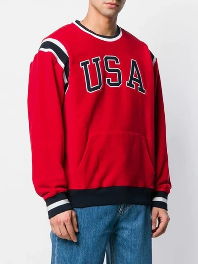 Shop Polo Ralph Lauren 'usa' Pullover In Red