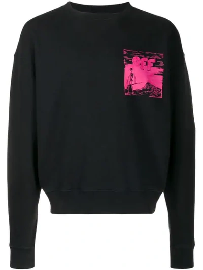 Shop Off-white Graphic Print Sweatshirt In Black