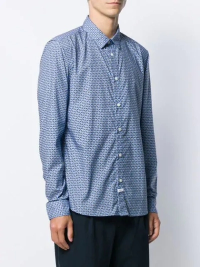 Shop Kenzo Tiger Head Shirt In Blue