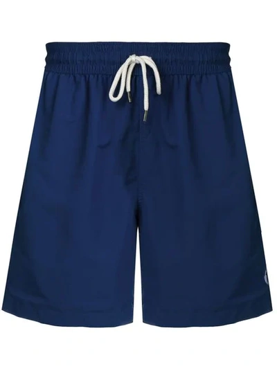 Shop Polo Ralph Lauren Drawstring Waist Swim Shorts In Blue