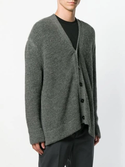 Shop Jil Sander Boxy Buttoned Cardigan In Grey