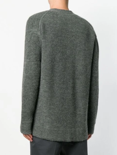 Shop Jil Sander Boxy Buttoned Cardigan In Grey