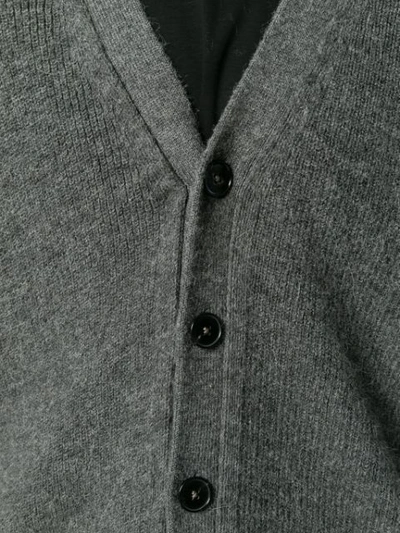 Shop Jil Sander Boxy Buttoned Cardigan In Grey