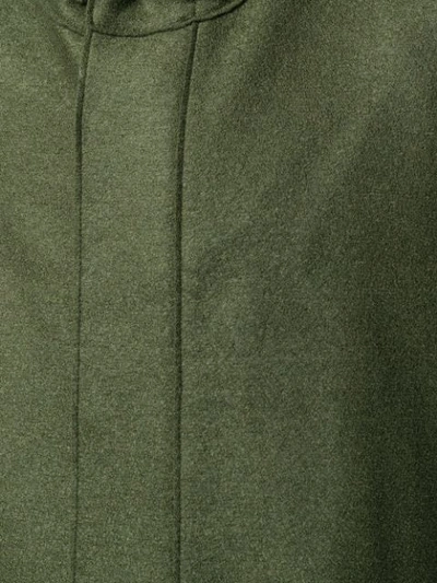 Shop Harris Wharf London Short Hooded Coat In Green