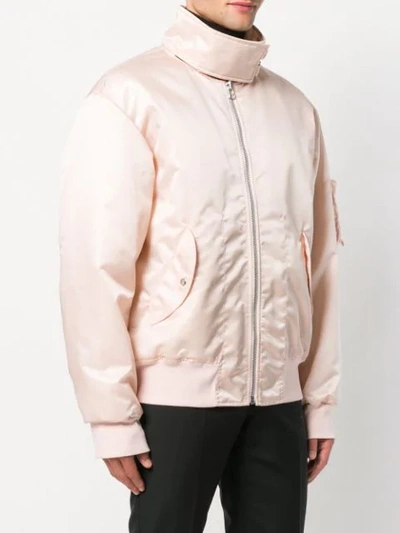 Shop Helmut Lang Bomber Jacket In Pink