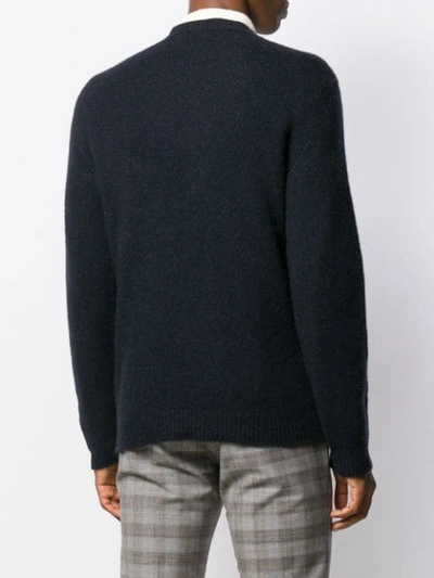 Shop Roberto Collina Long-sleeve Fitted Sweater In Blue