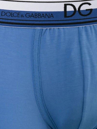 Shop Dolce & Gabbana Underwear Logo Waistband Boxers - Blue