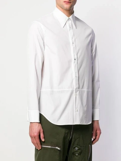Shop Maison Margiela Concealed Button Shirt In White