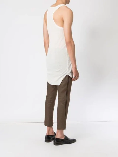 Shop Ann Demeulemeester Graphic Print Tank Top In White