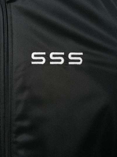 Shop Sss World Corp Embroidered Logo Tracksuit Jacket In Black
