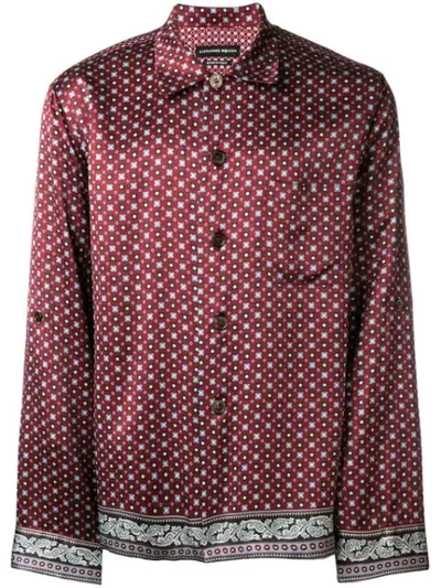 Shop Alexander Mcqueen Scarf Print Shirt In Red