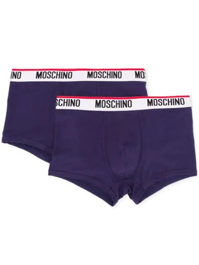 Shop Moschino 2 Pack Logo Boxers In 290