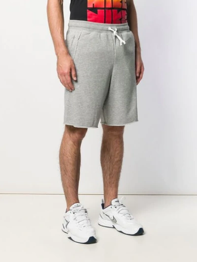 Shop Nike Logo Shorts In Grey
