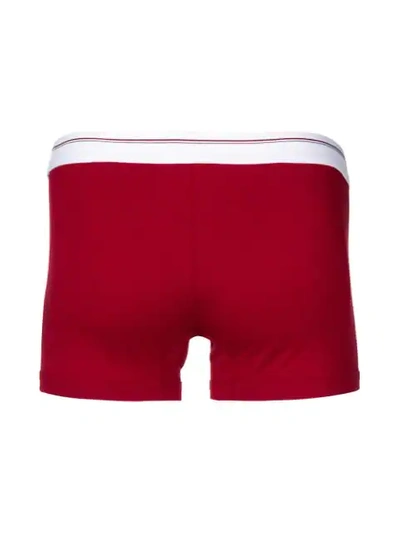 Shop Dolce & Gabbana Underwear Logo Print Boxer Shorts - Red